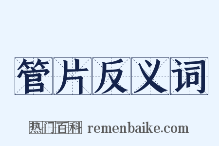 管片反义词是什么意思的图片